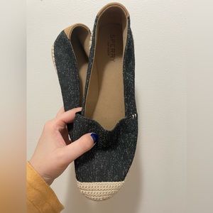 Sperry Sunset Skimmer Espadrille Denim Flats, EUC